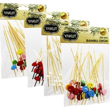 Go İthalat 20 Parça Bambu Kokteyl Kürdan 120MM (5473)