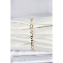 cm 14K Gold Renk Halka Zincir Model Kadın Bileklik - Bamido