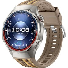 Lewufor Huawei Watch Gt 65 Pro 46MM Kordon Lansman Kumaş Dikişli Silikon