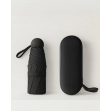 Mini Kapsül Şemsiye Kolay Taşınabilir Yağmur ve Güneşten Tam Koruma 6 Telli