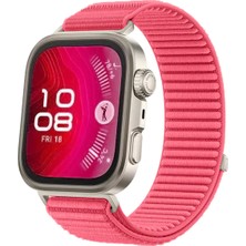 Lewufor Huawei Watch Fit 3  Fit 4  Fit 4 Pro Uyumlu Hasır Örgü Spor Lansman Cırtlı Kordon
