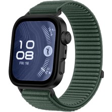 Lewufor Huawei Watch Fit 3  Fit 4  Fit 4 Pro Uyumlu Hasır Örgü Spor Lansman Cırtlı Kordon