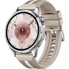 Lewufor Huawei Watch Gt6/gt5/gt4/gt3/gt2 Pro/ultimate/se/elite Uyumlu 46/22MM Lansman Kumaş Dikişli Silikon A+Kalite Kordon