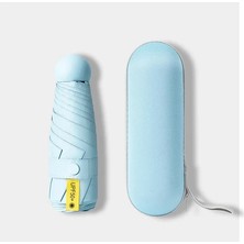 Mini Kapsül Şemsiye Kolay Taşınabilir Yağmur ve Güneşten Tam Koruma 6 Telli