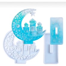 Allians Ramazan Ayı Hediye Dekoru, Ayyıldız Cami Masa Süsü, Epoksi Silikon Ürün