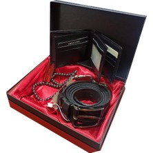 Joydizayn Erkek Hakiki Deri Kemer Cüzdan Seti Small Beden