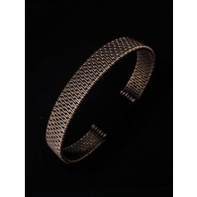 Lara Kalın - Saf Bakır El Yapımı Örme Bileklik