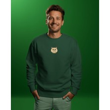 Muhtar Store Erkek Ragdoll Kedisi Desenli Sweatshirt – Minimal Göğüs Baskılı, Rahat Kesim