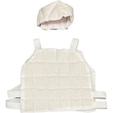 Özbience Yün Dolgulu Çocuk Boy Boyunluk ve Göğüs Sırt Korsesi Seti