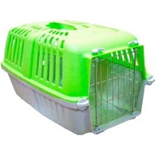 Özbience Yeşil Renkli Demir Kapılı Kedi ve Köpek Taşıma Çantası 32X49X33CM