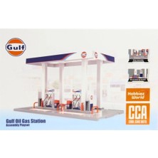 Cca 1/64 Gulf Benzin Gaz Istasyonu Benzinlik Diorama Maketi Gulf