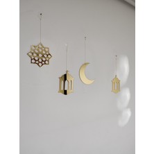 Allians Gold Pleksi Ramazan Figürlü Set, 15 Cm, 4 Adet Paket