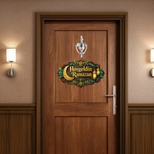 Allians Hoşgeldin Ramazan Kapı Süsü, Dekoratif Ahşap Görünümlü Ramazan Süsü