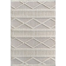 Woolen Halı Woolen Tual Anti Alerjik Bukle Halı 8404 Krem