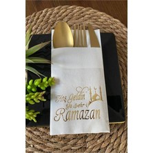 Allians Yaldızlı Ramazan Peçete Seti, 12'li, Şık ve Zarif Tasarım