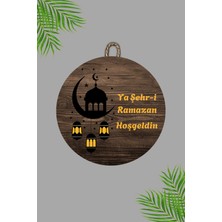 Allians Ahşap Dijital Baskı Kapı Süsü, Hoş Geldin, Ramazan6, Şehir Temalı
