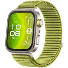 Lewufor Huawei Watch Fit 3  Fit 4  Fit 4 Pro Uyumlu Hasır Örgü Spor Lansman Cırtlı Kordon