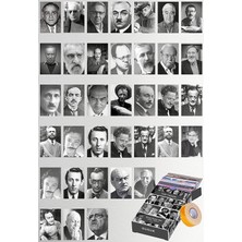 Delixa Guguk Türk Yazar Temalı 36 Adet Duvar Poster Seti, Özel Tasarım Kutulu, Oda Dekoru (GGK-K025)