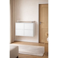 2+2 Beyaz Metal Aykkabılık Karlıhome