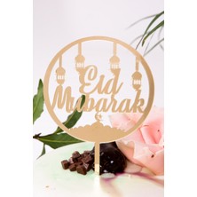 Allians Gold Aynalı Ramazan Bayramı Pasta Üstü Yazı Süsleri