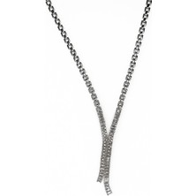 Parılda Accessories Zarif Işıltı Baget Y Kolye