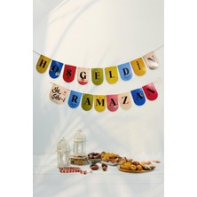 Allians Renkli Ramazan Flama Duvar Süsü, Hasır Ip ile Gönderilir