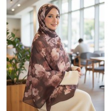 Revam Collection Desenli Pamuk Soft Şal Soon Serisi Acı Kahve