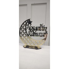 Allians Altın Pleksi Ramazan Hilal Dekoratif Süs, Şık ve Parlak Bayram Dekoru