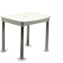 Braventa Collection Primanova M-KV33-01 Okaliptus Tabure, Maks. 100 kg Kapasite, 37 x 34 x 30 Cm, Beyaz