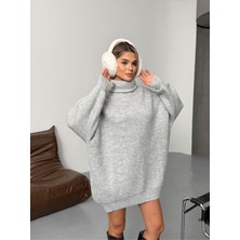 Bejna Kadın Balıkçı Yaka Oversize Triko Kazak