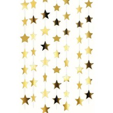 Allians Altın Asmalı Yıldız Tavan Süsü, Sarkıt Işıltılı Ramazan Dekorasyonu