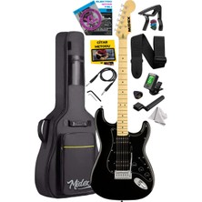 Braventa Collection Midex RPH-40BK Full Black Elektro Gitar Seti Hsh Manyetik Maple Klavye Üst Kalite