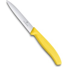 Braventa Collection Victorinox 6.7736.L8 Swissclassic 10CM Tırtıklı Soyma Bıçağı, Sari