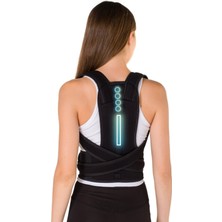 Özbience Dik Duruş Sırt Korse, Bel Destekleyici, Balenli, Medikal, Siyah, Konforlu