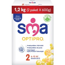 Delixa Sma Optipro 2, 6-12 Ay Bebek Sütü, 1.2 kg (2 x 600 G)