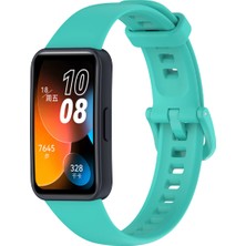 Lewufor Huawei Band 8 - 9 - 10 Uyumlu Renkli Tokalı Silikon Akıllı Saat Kordon Kayış Bileklik