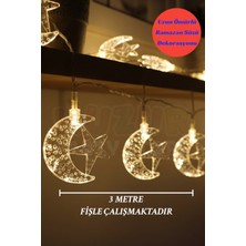 Allians 3 mt Yıldız LED Işık, Sıcak Beyaz Dekoratif Ramazan Ev Süsü