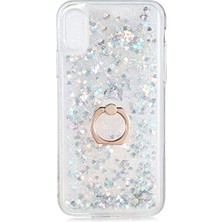 Braventa Collection Spia Apple iPhone X/xs Kılıf Gümüş Liss Sulu Simli Silikon Kapak Orijinal Esnek Ince Geliştirilmiş D