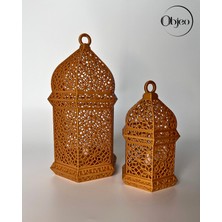 Allians Şık LED Mumlu Ramazan Feneri Seti, Dekoratif Işıklı Ev Süsü