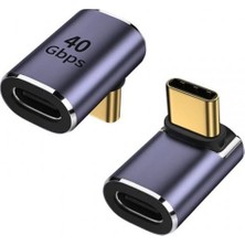 Braventa Collection Doksan Derece Type-C Çevirici 40 Gbps 90 Derece Typec Çevirici