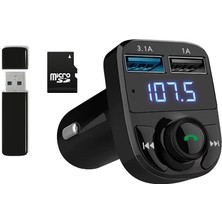 Braventa Collection GA02 Otomatik Frekans Tanımalı Parazit Yok Fm Radyo Transmitter 3.1A Hızlı Şarj Micro Sd Bluetooth M