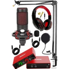 Braventa Collection Midex Central-Rd Pack-2 Stüdyo Kayıt Ekipmanları GLX-700RD Ses Kartı Cxn-30 Stüdyo Mikrofon