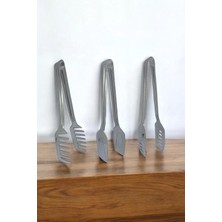 Braventa Collection 3 Lü Paslanmaz Çelik Makarna/salata ve Pasta/börek Maşası- 3 Parça Maşa Seti- 23 cm