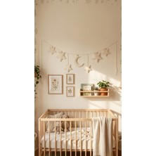 Allians El Yapımı Ramazan Süsü 1 Hilal 6 Yıldız, %100 Pamuk Kumaş