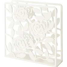 Braventa Collection Ikea Çelik Toz Boya Peçetelik (Beyaz, 16X16 Cm)