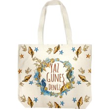 Braventa Collection Mywoodgift Beg Bez Çanta-Yaz Güneş Deniz HBC-3540BJ00129