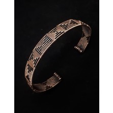 Didim - Saf Bakır El Yapımı Örme Bileklik