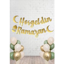 Allians Ramazan Temalı Kaligrafi Banner, Hoşgeldin Ramazan Yazısı Dekorasyon