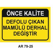 Outdoor One İŞ GÜVENLİĞİ UYARI LEVHASI 1 ADET PVC 21 X 29CM
