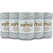 Samur 5 Adet 4 No Polyester Makrome 0034 Gri